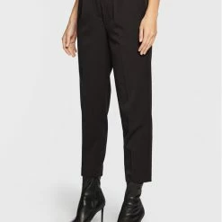 Sisley Γυναίκες Υφασμάτινα Παντελόνια Παντελόνι υφασμάτινο 42AT55CM7 Μαύρο Regular Fit