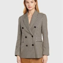 Sisley Γυναίκες Σακάκια & Μπλέιζερ Μπλέιζερ 2J5GLW00H Μπεζ Regular Fit