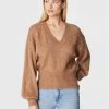 Sisley Γυναίκες Πουλόβερ 109RM400A Καφέ Oversize