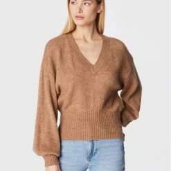 Sisley Γυναίκες Πουλόβερ 109RM400A Καφέ Oversize