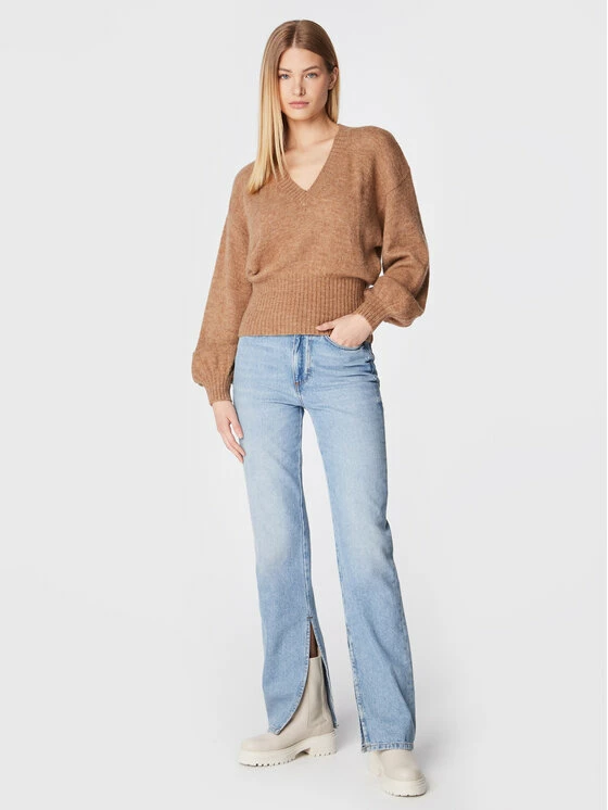 Sisley Γυναίκες Πουλόβερ 109RM400A Καφέ Oversize 4 Sisley Γυναίκες Πουλόβερ 109RM400A Καφέ Oversize - Image 2