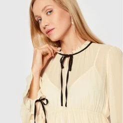 Sisley Γυναίκες Κοκτέιλ Φορέματα Φόρεμα κοκτέιλ 493YLV00L Μπεζ Regular Fit -Sisley Εκπτώσεις unnamed file 1111