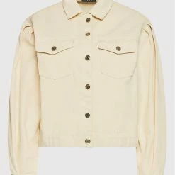 Sisley Γυναίκες Τζιν Μπουφάν Τζιν μπουφάν 2ZN5LO002 Μπεζ Regular Fit -Sisley Εκπτώσεις unnamed file 1143