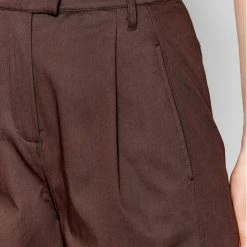 Sisley Γυναίκες Υφασμάτινα Παντελόνια Παντελόνι υφασμάτινο 4FETLF00B Καφέ Relaxed Fit -Sisley Εκπτώσεις unnamed file 1152