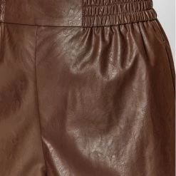 Sisley Γυναίκες Δερμάτινα Σορτς Σορτς από απομίμηση δέρματος 48WPL9001 Καφέ Relaxed Fit -Sisley Εκπτώσεις unnamed file 1158