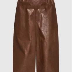 Sisley Γυναίκες Δερμάτινα Σορτς Σορτς από απομίμηση δέρματος 48WPL9001 Καφέ Relaxed Fit -Sisley Εκπτώσεις unnamed file 1159