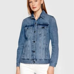 Sisley Γυναίκες Τζιν Μπουφάν Τζιν μπουφάν 2AGW537B7 Μπλε Regular Fit