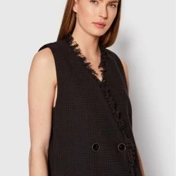 Sisley Γυναίκες Γιλέκα Γιλέκο 29OSLJ004 Μαύρο Regular Fit -Sisley Εκπτώσεις unnamed file 1178