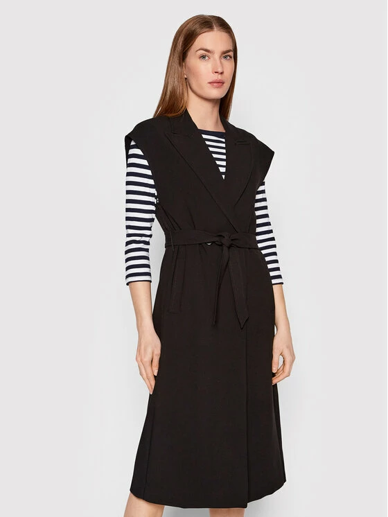 Sisley Γυναίκες Γιλέκα Γιλέκο 2BFQLN004 Μαύρο Regular Fit 3 Sisley Γυναίκες Γιλέκα Γιλέκο 2BFQLN004 Μαύρο Regular Fit