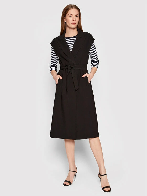 Sisley Γυναίκες Γιλέκα Γιλέκο 2BFQLN004 Μαύρο Regular Fit 4 Sisley Γυναίκες Γιλέκα Γιλέκο 2BFQLN004 Μαύρο Regular Fit - Image 2