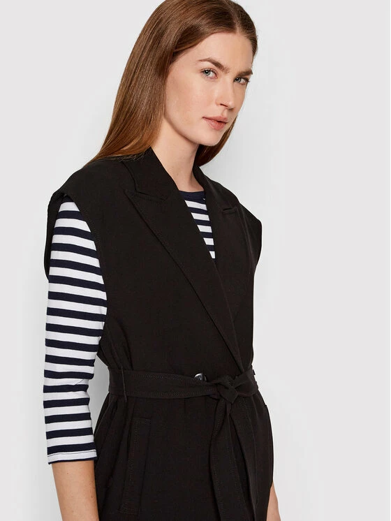 Sisley Γυναίκες Γιλέκα Γιλέκο 2BFQLN004 Μαύρο Regular Fit 6 Sisley Γυναίκες Γιλέκα Γιλέκο 2BFQLN004 Μαύρο Regular Fit - Image 4