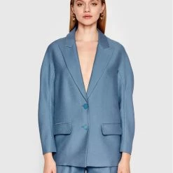 Sisley Γυναίκες Σακάκια & Μπλέιζερ Μπλέιζερ 266SLW006 Μπλε Regular Fit
