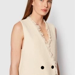 Sisley Γυναίκες Γιλέκα Γιλέκο 29OSLJ004 Μπεζ Regular Fit -Sisley Εκπτώσεις unnamed file 1198