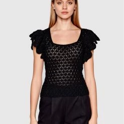 Sisley Γυναίκες Πουλόβερ 101TM100A Μαύρο Regular Fit