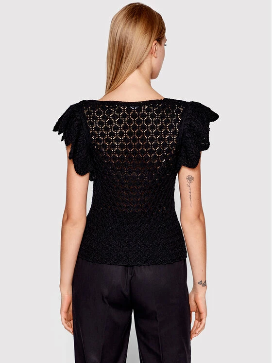 Sisley Γυναίκες Πουλόβερ 101TM100A Μαύρο Regular Fit 5 Sisley Γυναίκες Πουλόβερ 101TM100A Μαύρο Regular Fit - Image 3