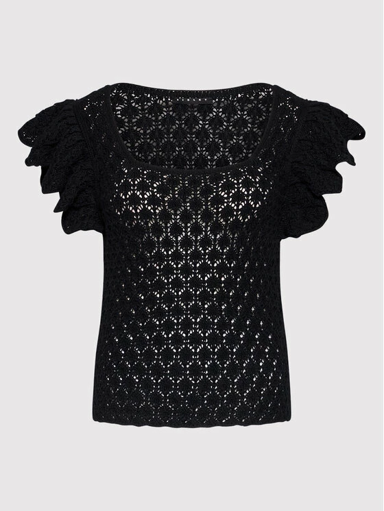 Sisley Γυναίκες Πουλόβερ 101TM100A Μαύρο Regular Fit 7 Sisley Γυναίκες Πουλόβερ 101TM100A Μαύρο Regular Fit - Image 5