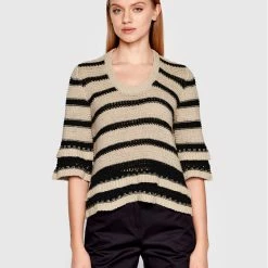 Sisley Γυναίκες Πουλόβερ 103AL100B Μπεζ Regular Fit