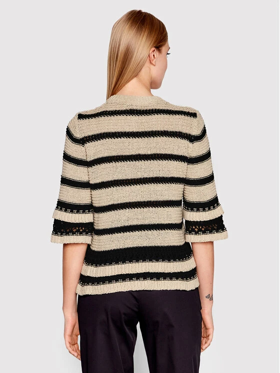 Sisley Γυναίκες Πουλόβερ 103AL100B Μπεζ Regular Fit 5 Sisley Γυναίκες Πουλόβερ 103AL100B Μπεζ Regular Fit - Image 3