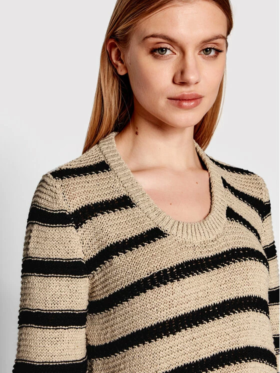 Sisley Γυναίκες Πουλόβερ 103AL100B Μπεζ Regular Fit 6 Sisley Γυναίκες Πουλόβερ 103AL100B Μπεζ Regular Fit - Image 4