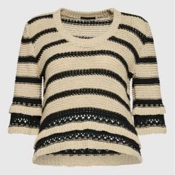 Sisley Γυναίκες Πουλόβερ 103AL100B Μπεζ Regular Fit 11 Sisley Γυναίκες Πουλόβερ 103AL100B Μπεζ Regular Fit -Sisley Εκπτώσεις unnamed file 1219