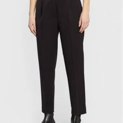 Sisley Γυναίκες Υφασμάτινα Παντελόνια Παντελόνι υφασμάτινο 42AT55CW7 Μαύρο Regular Fit