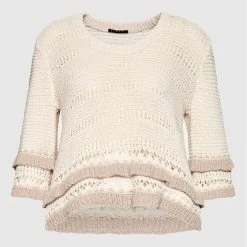 Sisley Γυναίκες Πουλόβερ 103AL100B Μπεζ Regular Fit -Sisley Εκπτώσεις unnamed file 1224