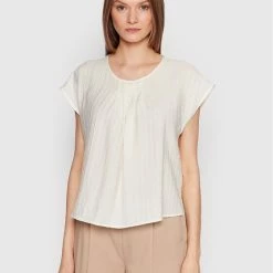 Sisley Γυναίκες Μπλουζάκια Μπλουζάκι 5XYWLQ018 Λευκό Straight Fit