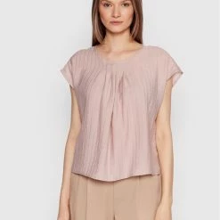 Sisley Γυναίκες Μπλουζάκια Μπλουζάκι 5XYWLQ018 Ροζ Straight Fit