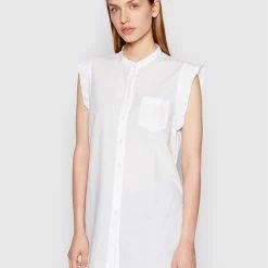 Sisley Γυναίκες Casual Πουκάμισα Πουκάμισο 5QFPLQ00Y Λευκό Loose Fit