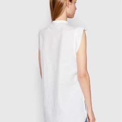 Sisley Γυναίκες Casual Πουκάμισα Πουκάμισο 5QFPLQ00Y Λευκό Loose Fit -Sisley Εκπτώσεις unnamed file 1247