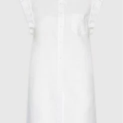 Sisley Γυναίκες Casual Πουκάμισα Πουκάμισο 5QFPLQ00Y Λευκό Loose Fit -Sisley Εκπτώσεις unnamed file 1249