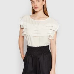 Sisley Γυναίκες Μπλουζάκια Μπλουζάκι 52C7LQ01B Λευκό Relaxed Fit