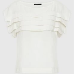 Sisley Γυναίκες Μπλουζάκια Μπλουζάκι 52C7LQ01B Λευκό Relaxed Fit -Sisley Εκπτώσεις unnamed file 1294