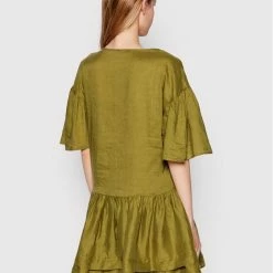 Sisley Γυναίκες Καθημερινά Φορέματα Φόρεμα καθημερινό 4W4ALV00Y Πράσινο Regular Fit -Sisley Εκπτώσεις unnamed file 1317