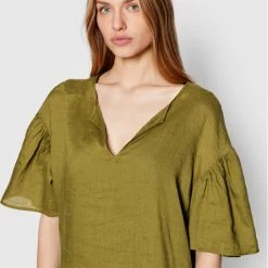 Sisley Γυναίκες Καθημερινά Φορέματα Φόρεμα καθημερινό 4W4ALV00Y Πράσινο Regular Fit -Sisley Εκπτώσεις unnamed file 1318