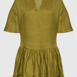 Sisley Γυναίκες Καθημερινά Φορέματα Φόρεμα καθημερινό 4W4ALV00Y Πράσινο Regular Fit -Sisley Εκπτώσεις unnamed file 1319