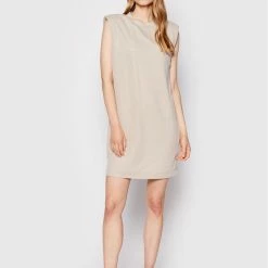 Sisley Γυναίκες Καθημερινά Φορέματα Φόρεμα καθημερινό 4KNALV00S Μπεζ Relaxed Fit -Sisley Εκπτώσεις unnamed file 1356