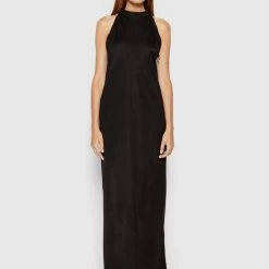 Sisley Γυναίκες Καθημερινά Φορέματα Φόρεμα καθημερινό 4KNALV00T Μαύρο Regular Fit