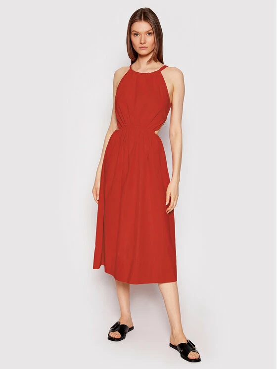 Sisley Γυναίκες Καλοκαιρινά Φορέματα Φόρεμα καλοκαιρινό 4JOZLV00U Κόκκινο Relaxed Fit 4 Sisley Γυναίκες Καλοκαιρινά Φορέματα Φόρεμα καλοκαιρινό 4JOZLV00U Κόκκινο Relaxed Fit - Image 2