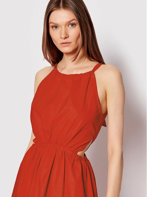 Sisley Γυναίκες Καλοκαιρινά Φορέματα Φόρεμα καλοκαιρινό 4JOZLV00U Κόκκινο Relaxed Fit 6 Sisley Γυναίκες Καλοκαιρινά Φορέματα Φόρεμα καλοκαιρινό 4JOZLV00U Κόκκινο Relaxed Fit - Image 4