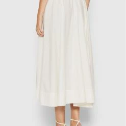Sisley Γυναίκες Φούστα Midi 4JOZL000D Λευκό Relaxed Fit -Sisley Εκπτώσεις unnamed file 1397