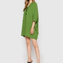 Sisley Γυναίκες Καθημερινά Φορέματα Φόρεμα καθημερινό 4B5FLV015 Πράσινο Relaxed Fit -Sisley Εκπτώσεις unnamed file 1406