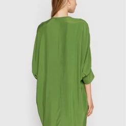 Sisley Γυναίκες Καθημερινά Φορέματα Φόρεμα καθημερινό 4B5FLV015 Πράσινο Relaxed Fit -Sisley Εκπτώσεις unnamed file 1407