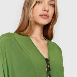 Sisley Γυναίκες Καθημερινά Φορέματα Φόρεμα καθημερινό 4B5FLV015 Πράσινο Relaxed Fit -Sisley Εκπτώσεις unnamed file 1408