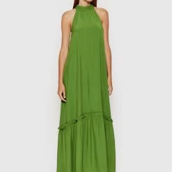 Sisley Γυναίκες Καθημερινά Φορέματα Φόρεμα καθημερινό 4B5FLV019 Πράσινο Relaxed Fit -Sisley Εκπτώσεις unnamed file 1416