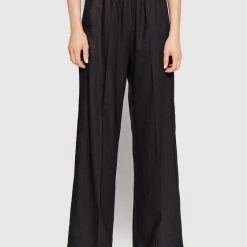 Sisley Γυναίκες Υφασμάτινα Παντελόνια Παντελόνι υφασμάτινο 4AGHLF00T Μαύρο Regular Fit