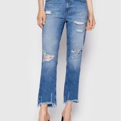 Sisley Γυναίκες Straight Leg Τζιν 4AUKLE00R Μπλε Regular Fit