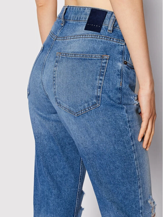 Sisley Γυναίκες Straight Leg Τζιν 4AUKLE00R Μπλε Regular Fit 6 Sisley Γυναίκες Straight Leg Τζιν 4AUKLE00R Μπλε Regular Fit - Image 4