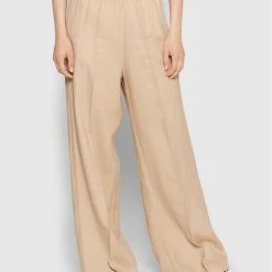Sisley Γυναίκες Υφασμάτινα Παντελόνια Παντελόνι υφασμάτινο 4AGHLF00T Μπεζ Regular Fit