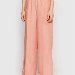 Sisley Γυναίκες Υφασμάτινα Παντελόνια Παντελόνι υφασμάτινο 48J6LF012 Ροζ Regular Fit